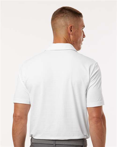 Adidas Men's Textured Stripe Polo - A704 White