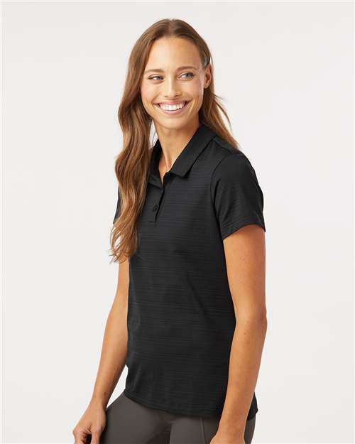Adidas Women's Textured Stripe Polo - A707 Black