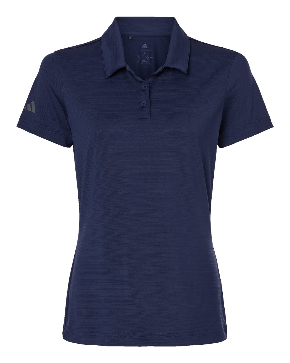 Adidas Women's Textured Stripe Polo - A707 Dark Blue