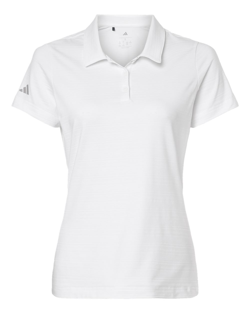 Adidas Women's Textured Stripe Polo - A707 White