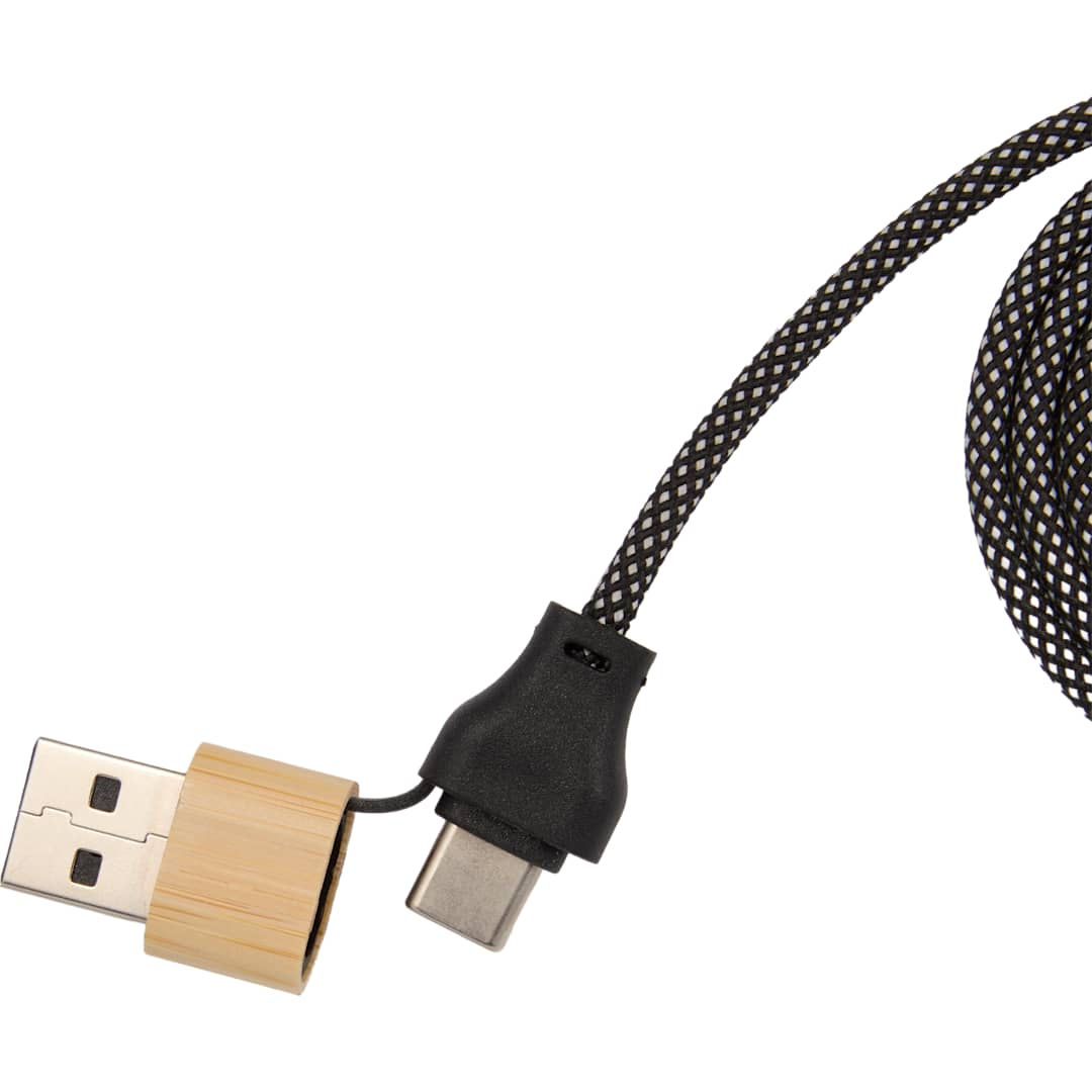 FSC® 100% Bamboo 5-in-1 100W Laptop Charging Cable - 7143-83 Natural