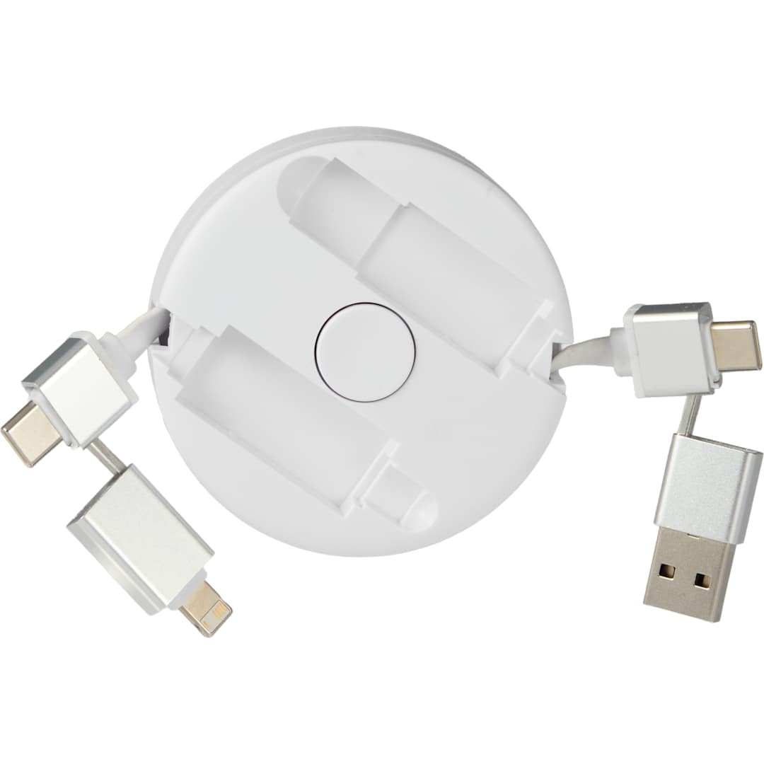Spinner 5-in-1 40W PD Charging Cable - 7143-86 White