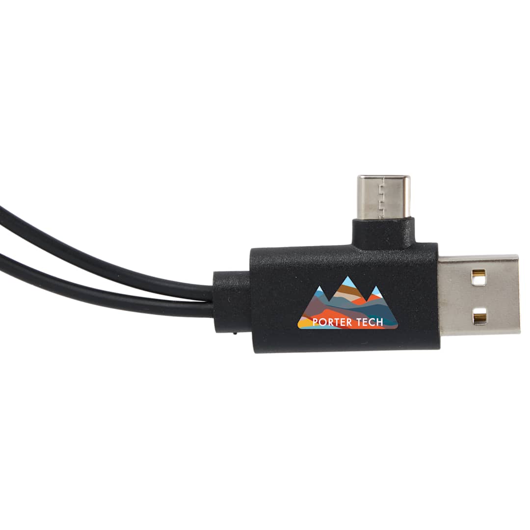 Bullet 5-in-1 Recycled Charging Cable - SM-2852 Black