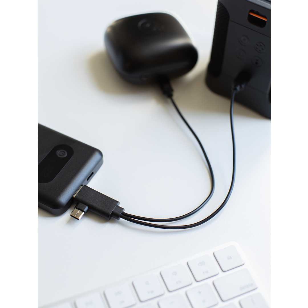 Bullet 5-in-1 Recycled Charging Cable - SM-2852 Black