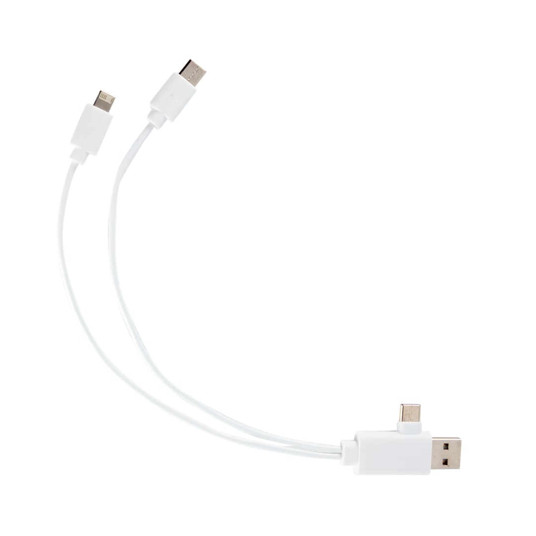 Bullet 5-in-1 Recycled Charging Cable - SM-2852 White