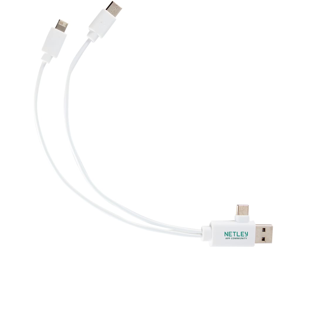 Bullet 5-in-1 Recycled Charging Cable - SM-2852 White