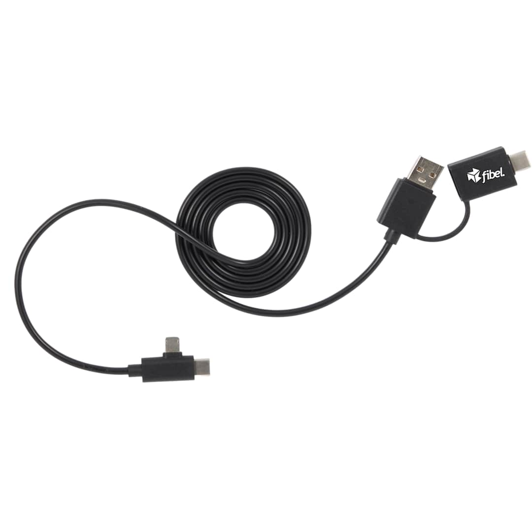Bullet 5-in-1 Recycled Long Charging Cable - SM-2853 Black