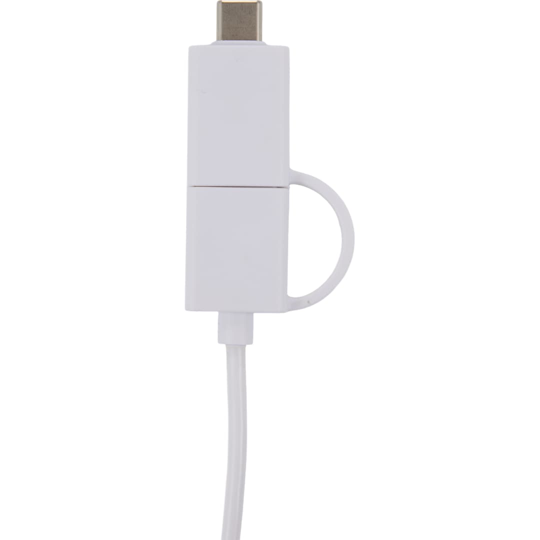 Bullet 5-in-1 Recycled Long Charging Cable - SM-2853 White