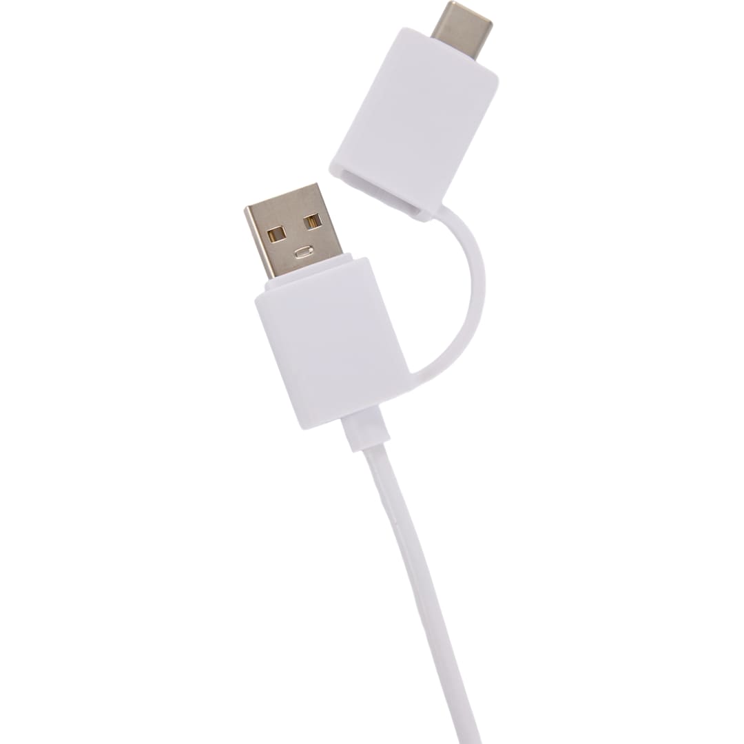 Bullet 5-in-1 Recycled Long Charging Cable - SM-2853 White