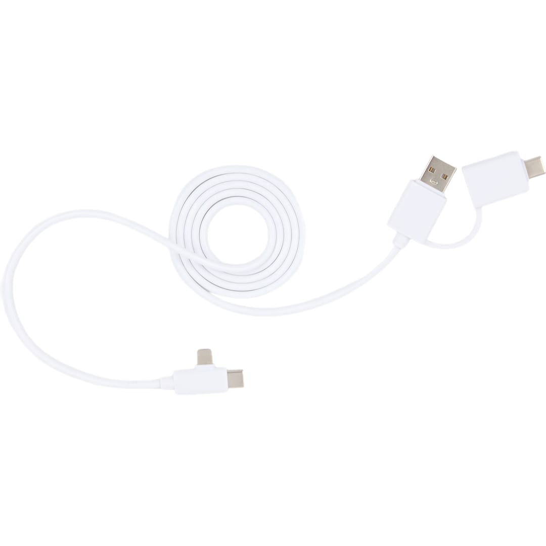 Bullet 5-in-1 Recycled Long Charging Cable - SM-2853 White