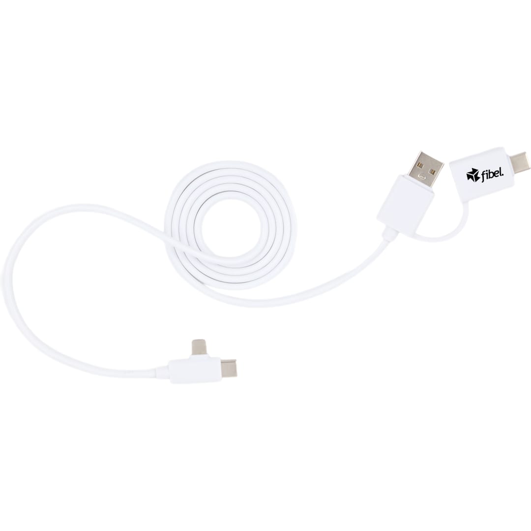 Bullet 5-in-1 Recycled Long Charging Cable - SM-2853 White