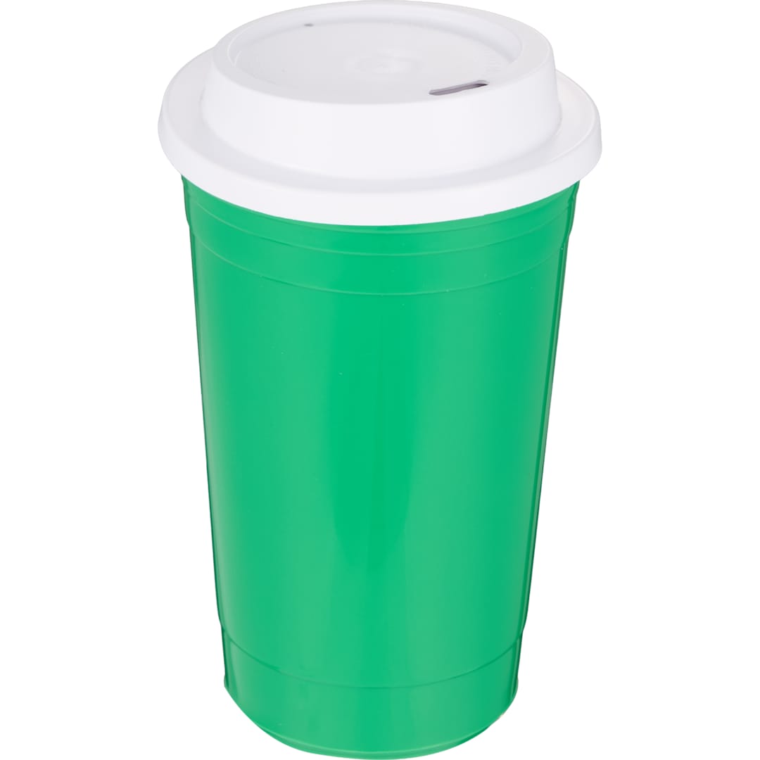 The Traveler Insulated Cup 16 oz. w/ Lid - SM-6544 Green
