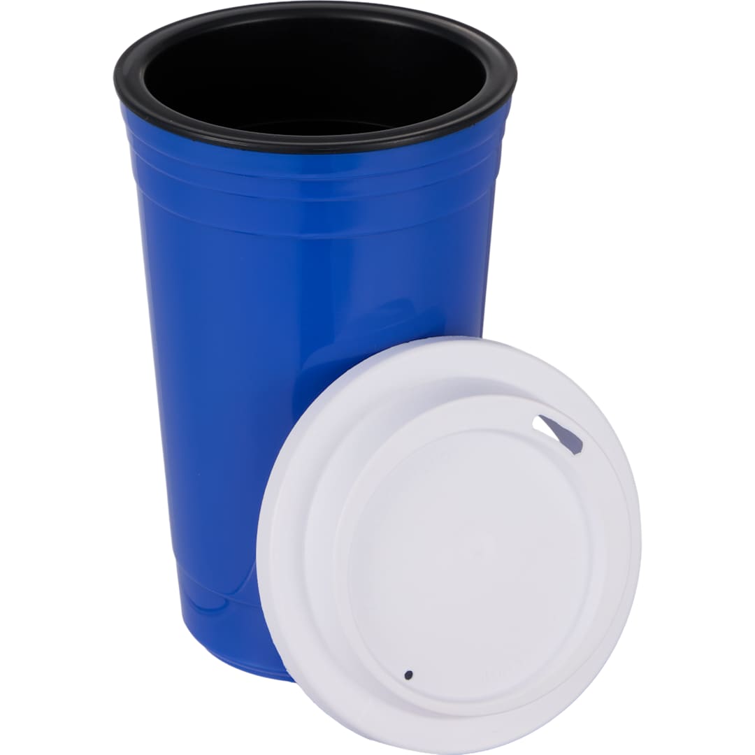 The Traveler Insulated Cup 16 oz. w/ Lid - SM-6544 Blue