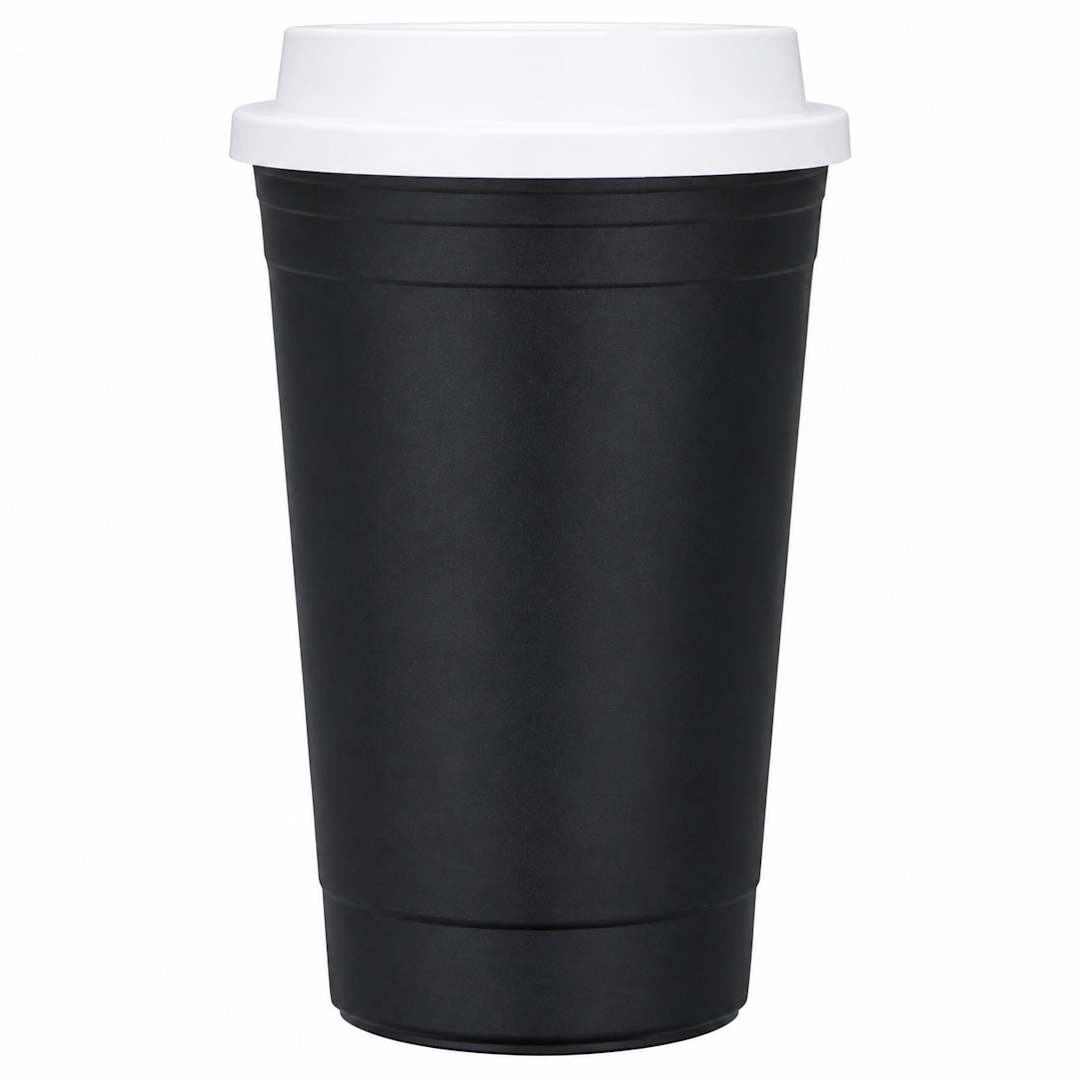 The Traveler Insulated Cup 16 oz. w/ Lid - SM-6544 Black