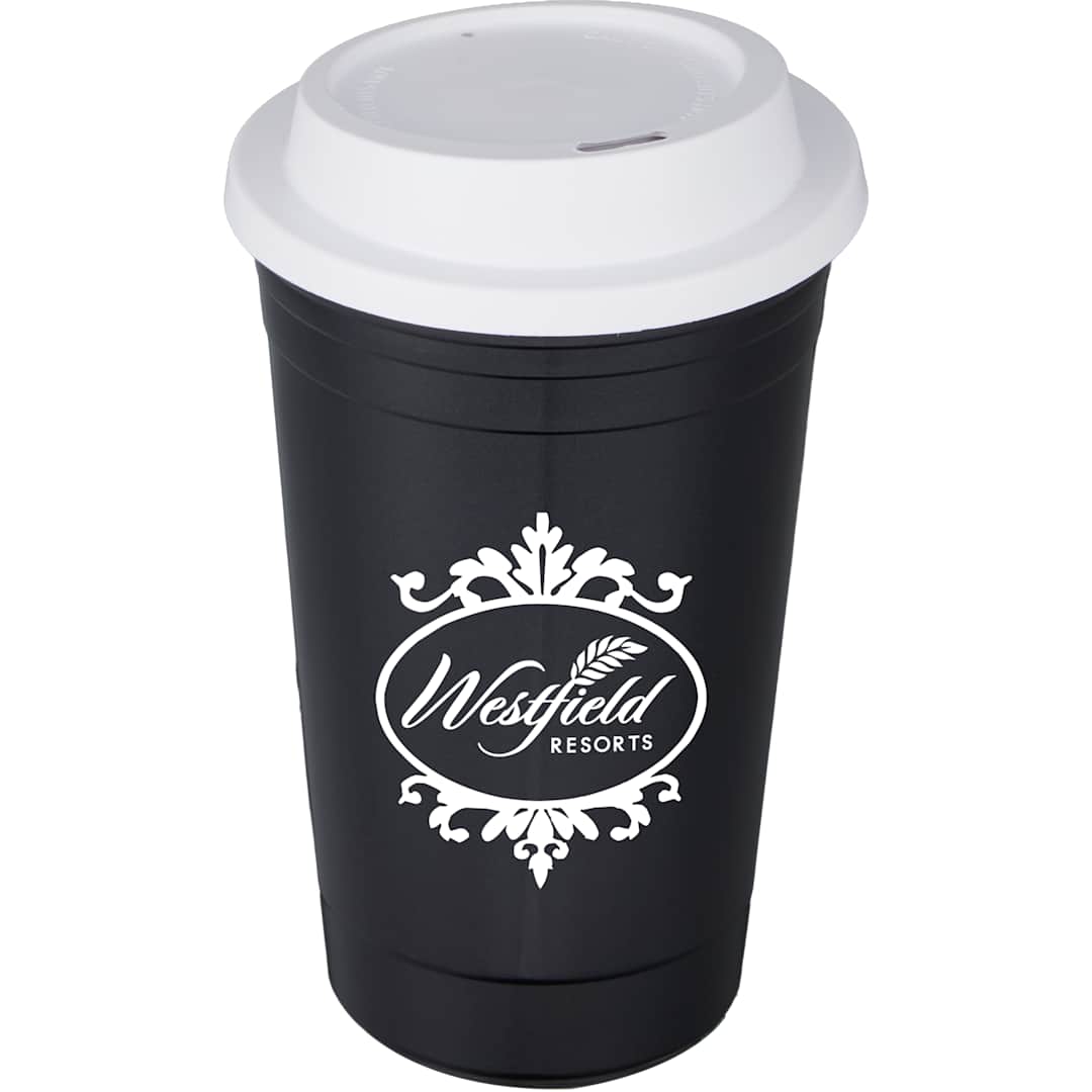 The Traveler Insulated Cup 16 oz. w/ Lid - SM-6544 Black