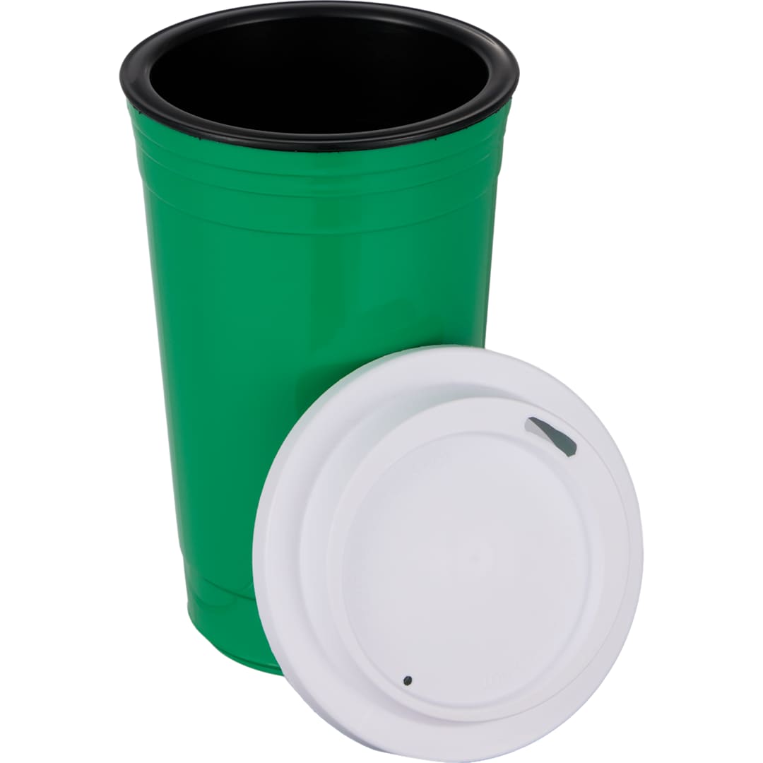 The Traveler Insulated Cup 16 oz. w/ Lid - SM-6544 Green