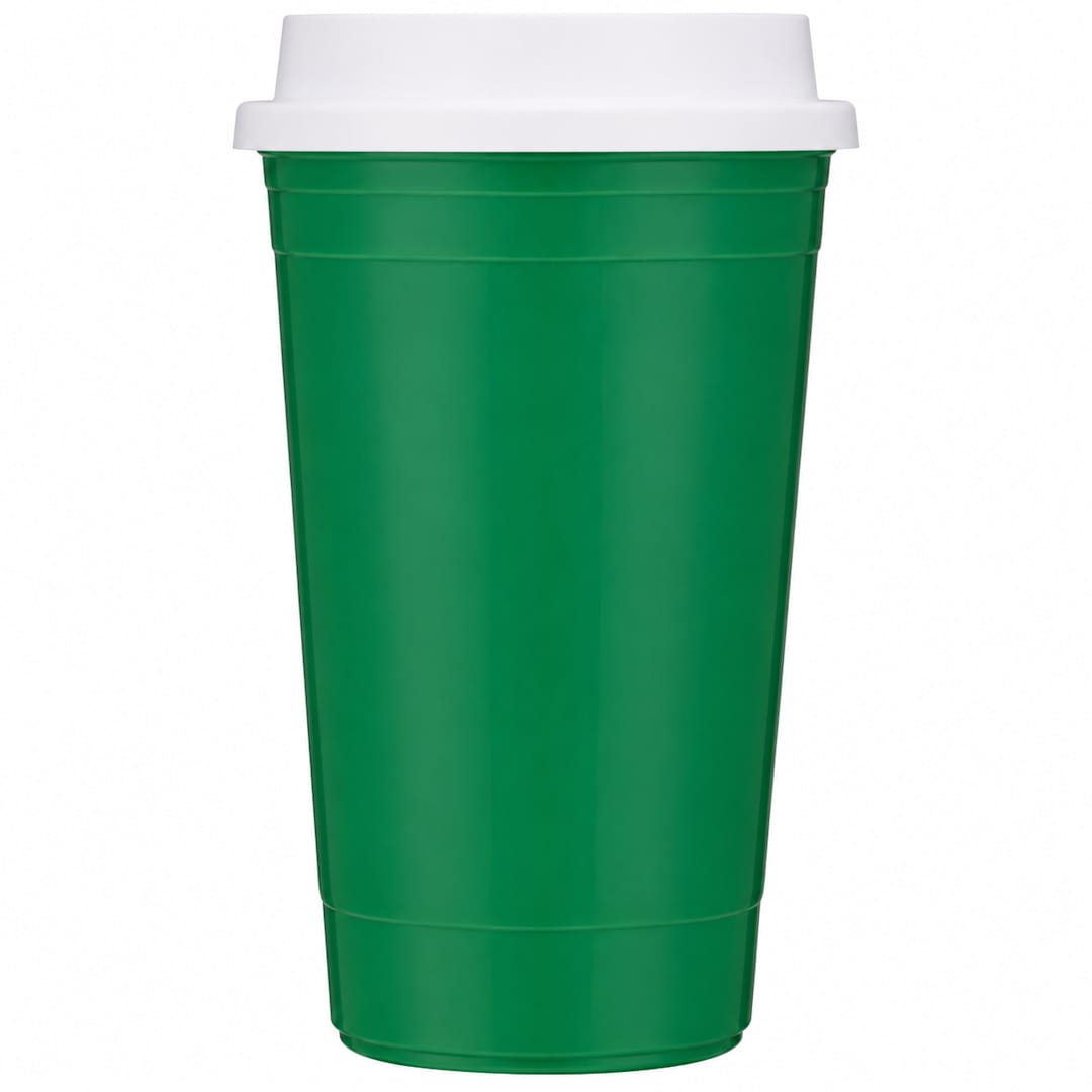 The Traveler Insulated Cup 16 oz. w/ Lid - SM-6544 Green
