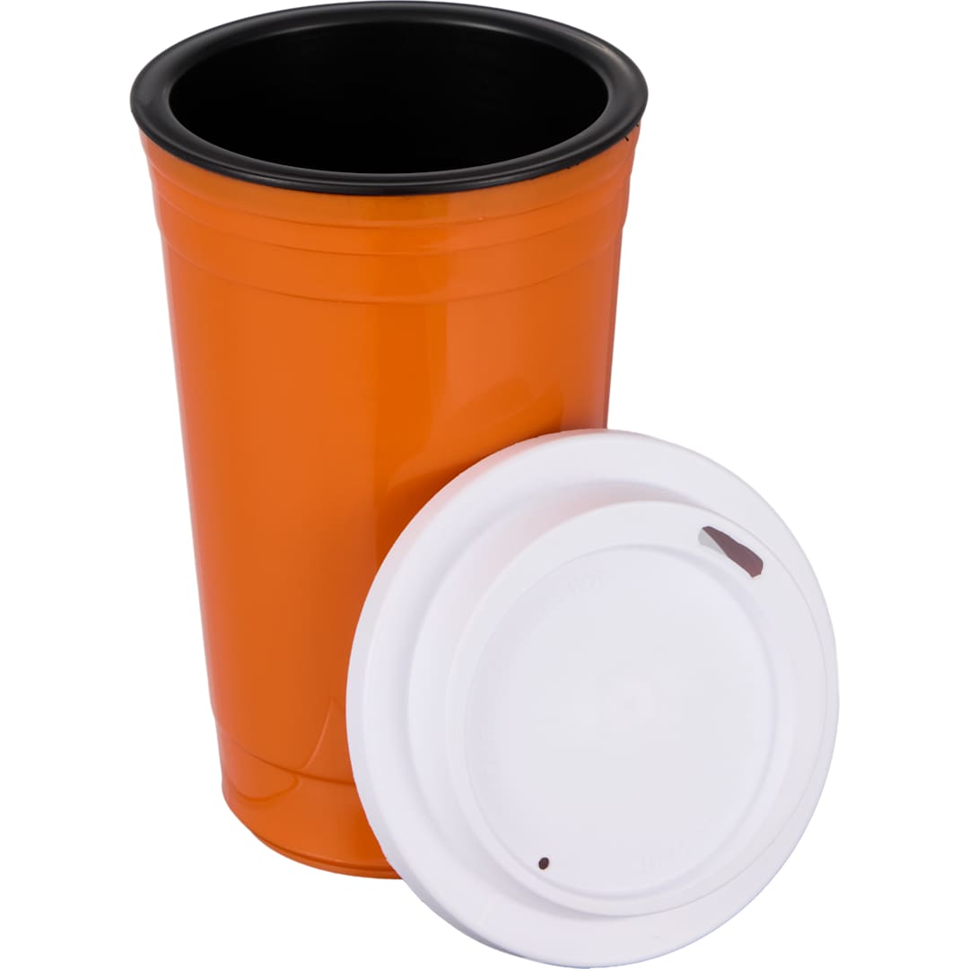 The Traveler Insulated Cup 16 oz. w/ Lid - SM-6544 Orange