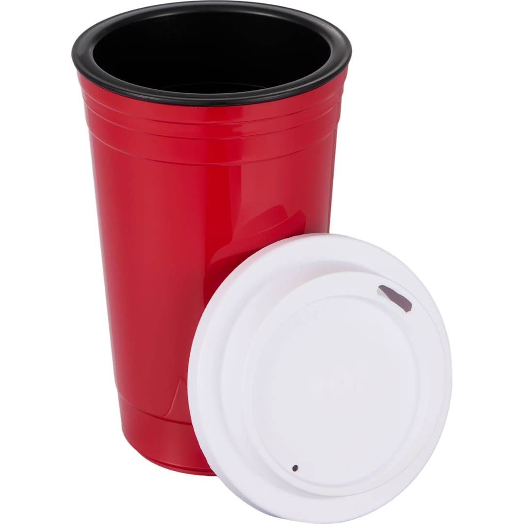 The Traveler Insulated Cup 16 oz. w/ Lid - SM-6544 Red