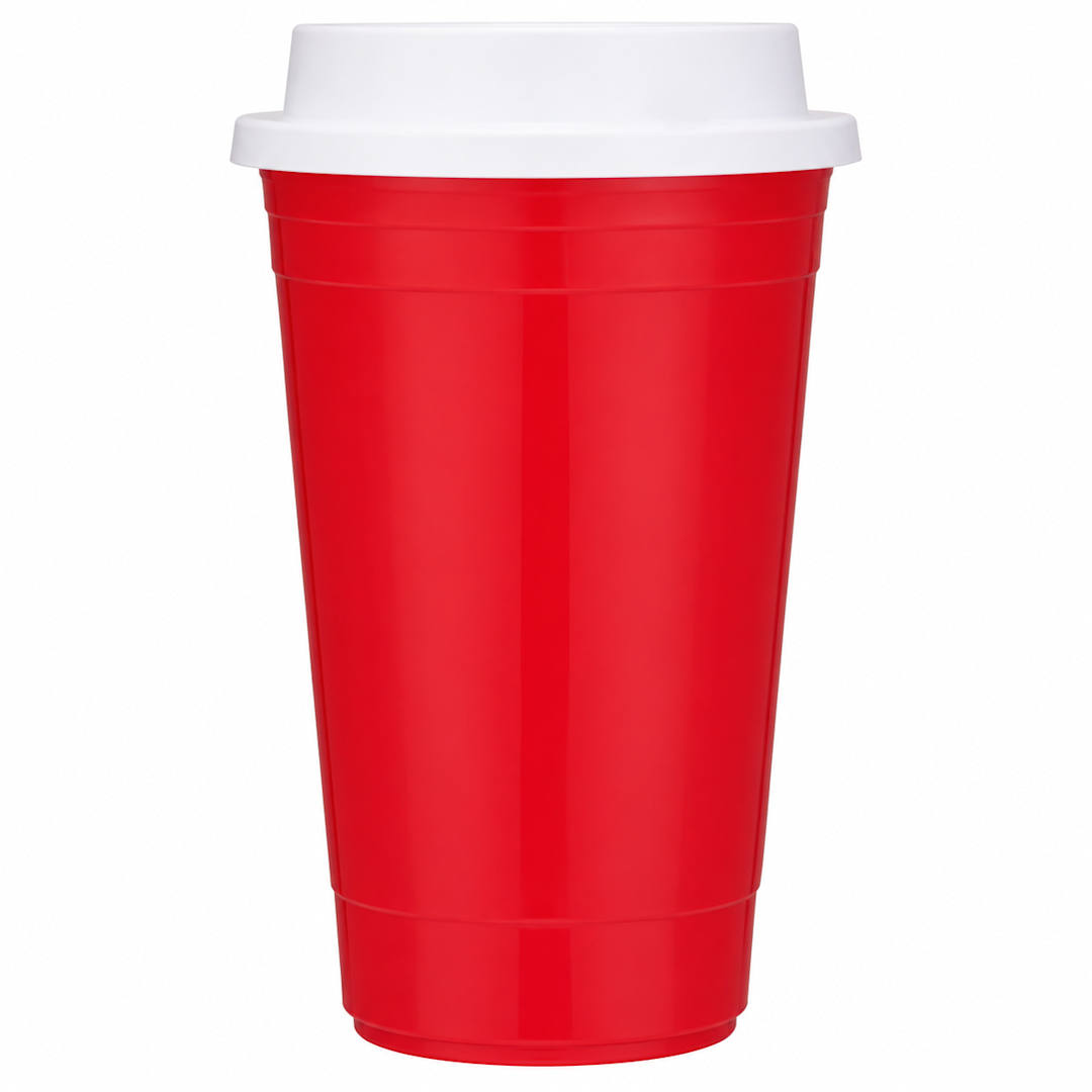 The Traveler Insulated Cup 16 oz. w/ Lid - SM-6544 Red