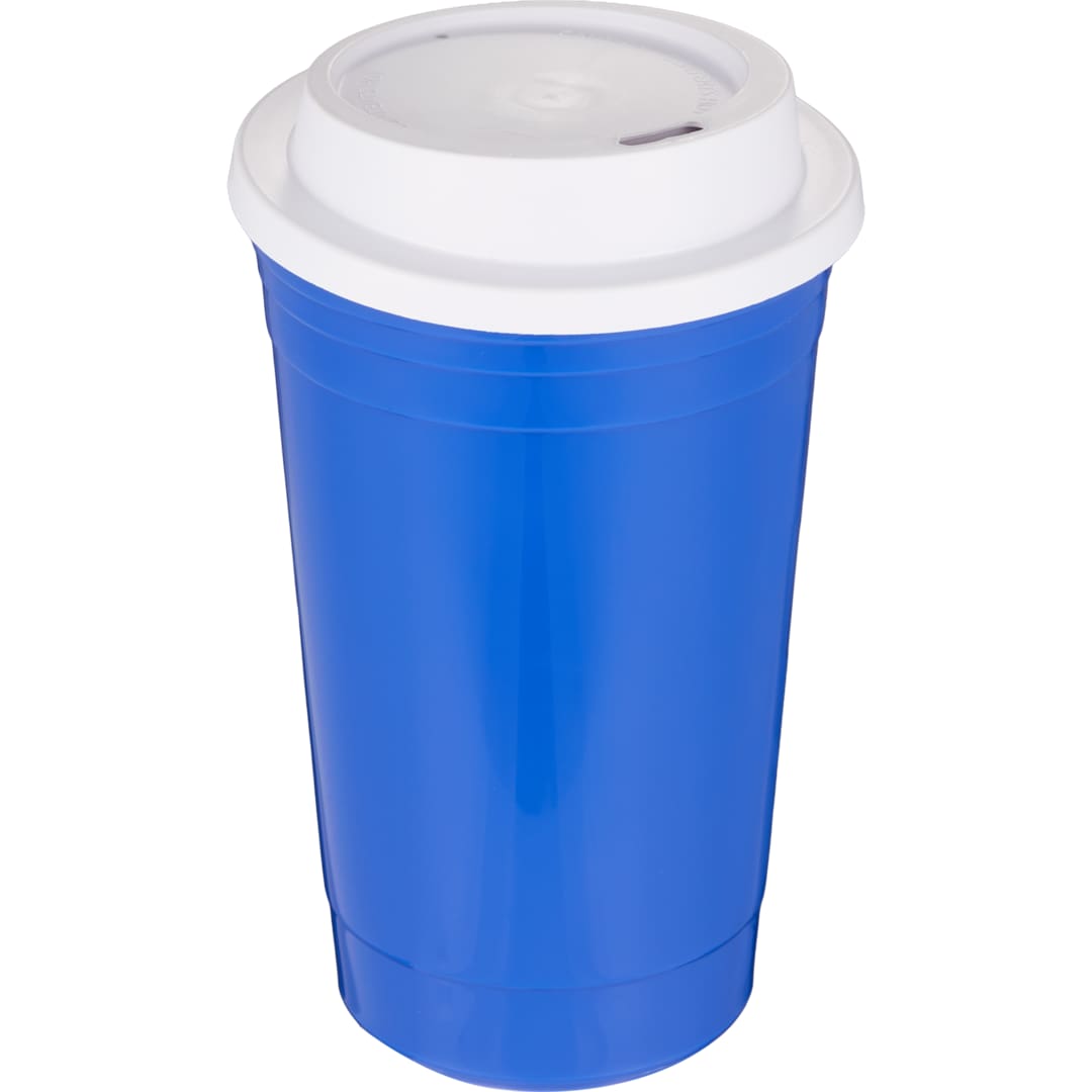 The Traveler Insulated Cup 16 oz. w/ Lid - SM-6544 Blue