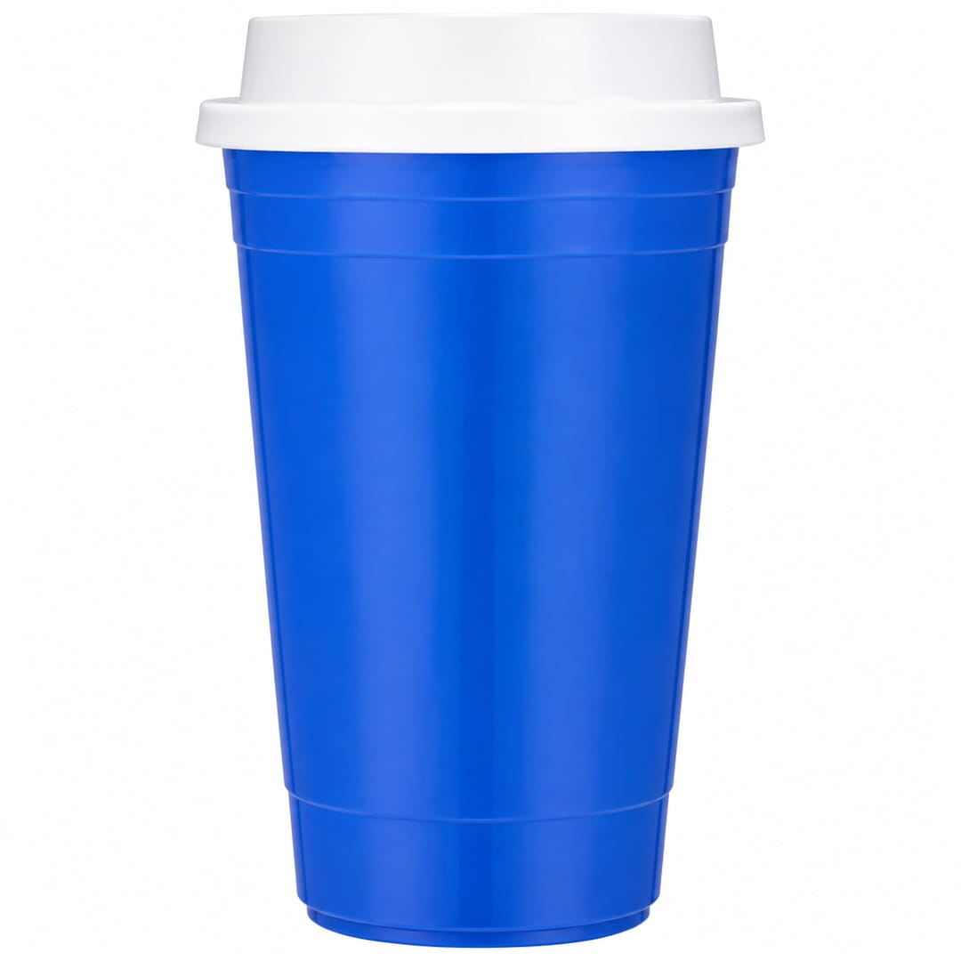 The Traveler Insulated Cup 16 oz. w/ Lid - SM-6544 Blue