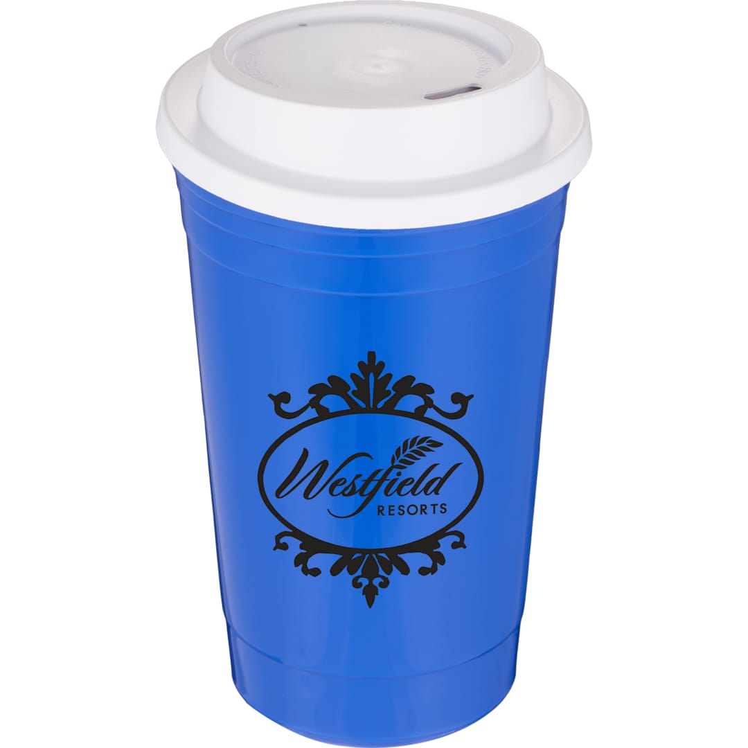 The Traveler Insulated Cup 16 oz. w/ Lid - SM-6544 Blue