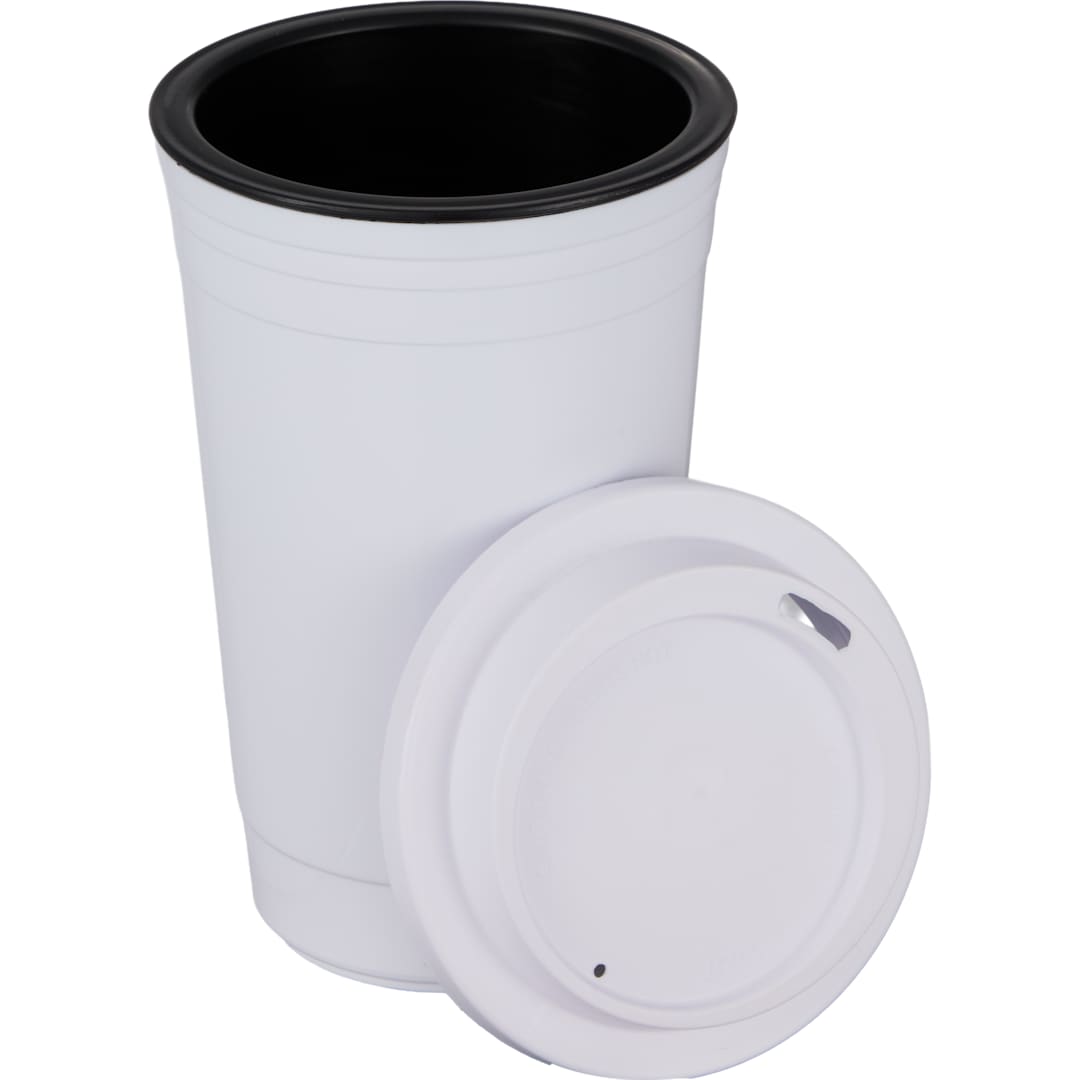 The Traveler Insulated Cup 16 oz. w/ Lid - SM-6544 White