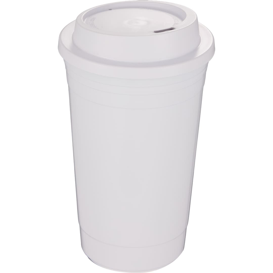 The Traveler Insulated Cup 16 oz. w/ Lid - SM-6544 White