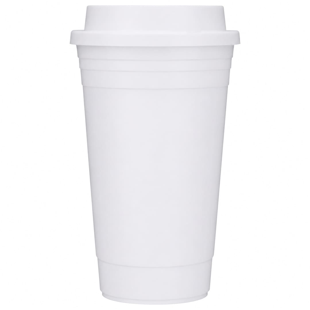 The Traveler Insulated Cup 16 oz. w/ Lid - SM-6544 White