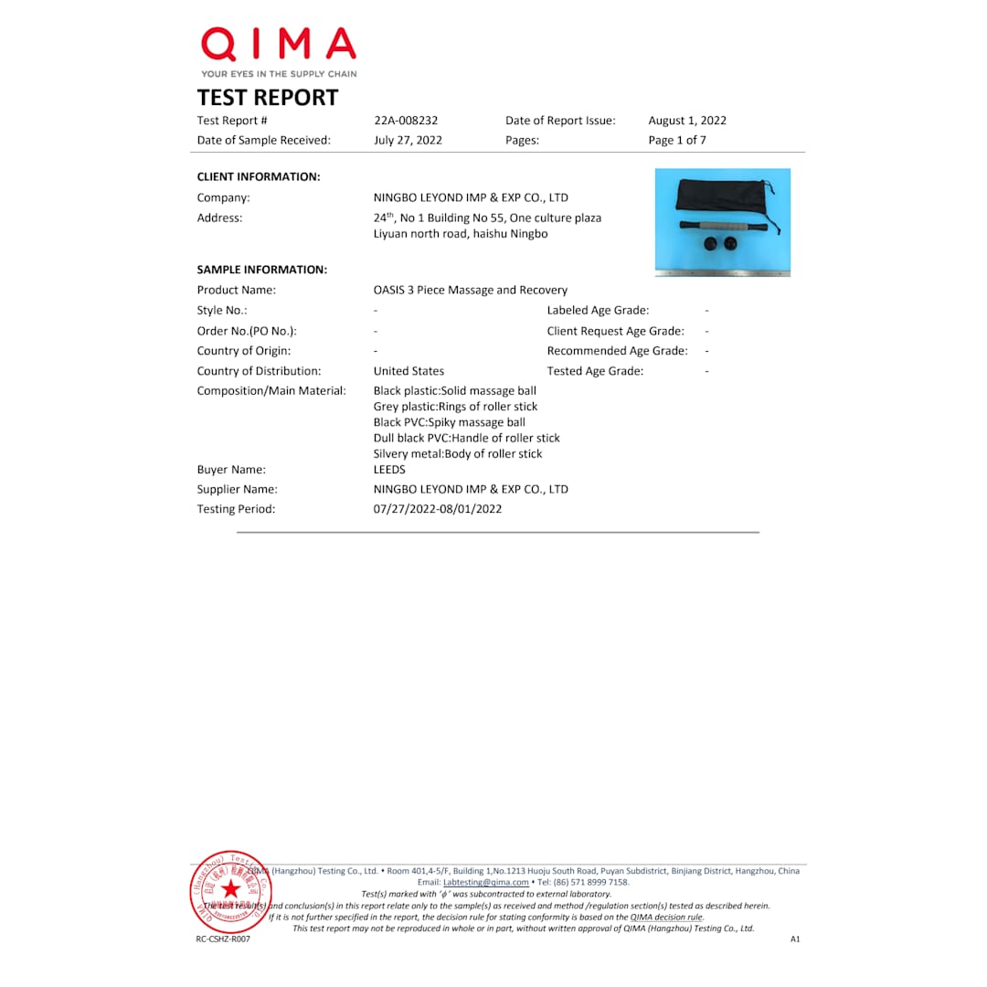 Oasis 3 Piece Massage and Recovery Kit - 1631-56 Black