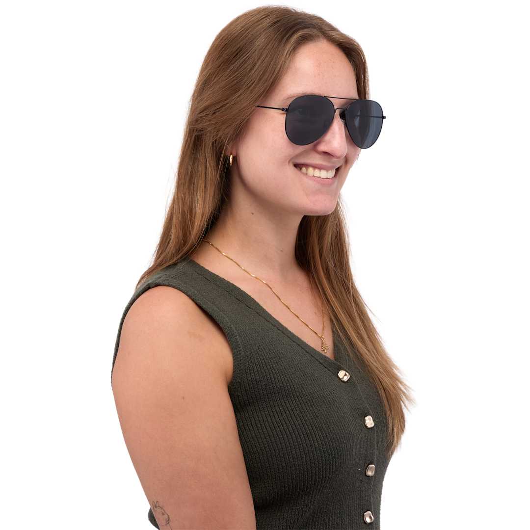 Stunkel Recycled Aviator Sunglasses - SM-7976 Black