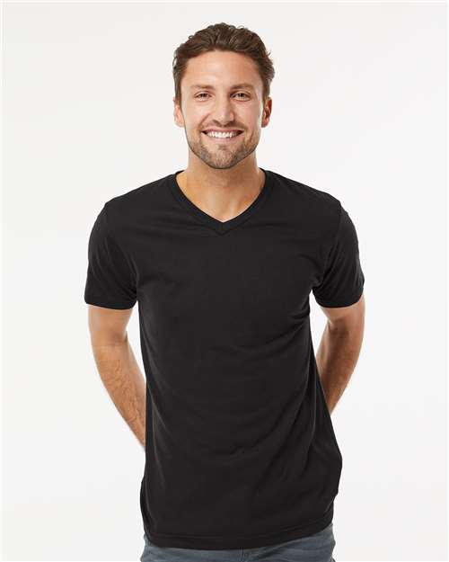 M&O Deluxe Blend V-Neck T-Shirt - 3543 - 3543M Black