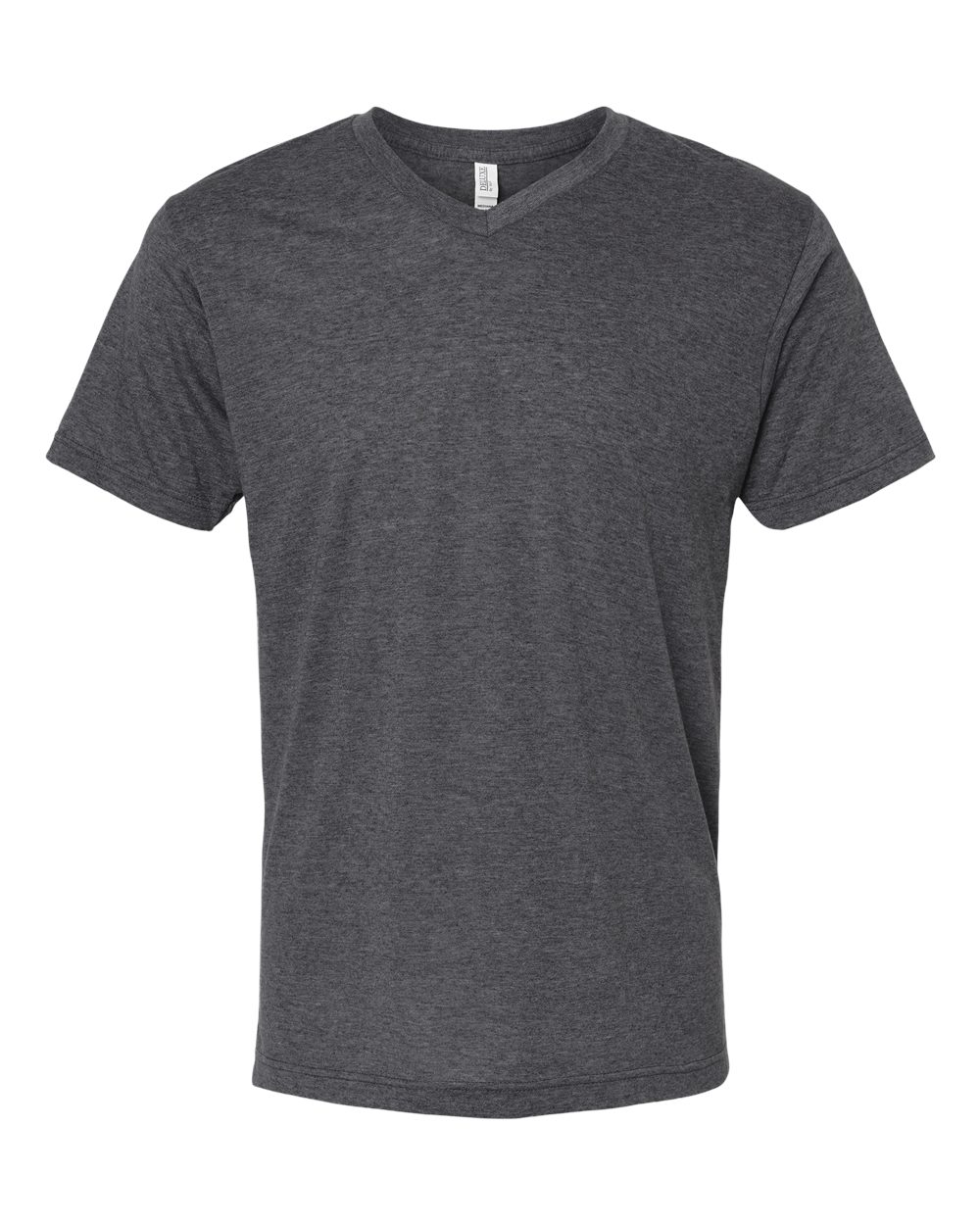M&O Deluxe Blend V-Neck T-Shirt - 3543 - 3543M Heather Charcoal