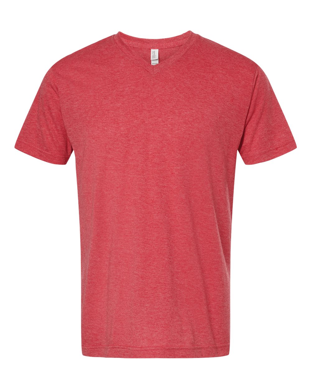 M&O Deluxe Blend V-Neck T-Shirt - 3543 - 3543M Heather Red