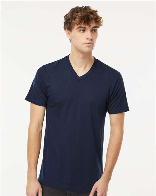 M&O Deluxe Blend V-Neck T-Shirt - 3543 - 3543M Navy