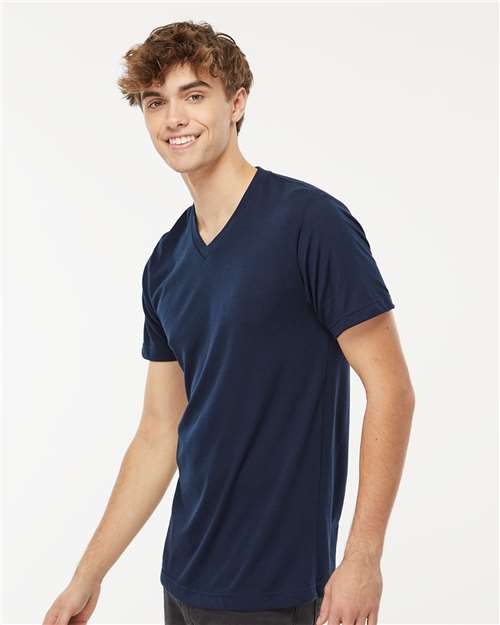M&O Deluxe Blend V-Neck T-Shirt - 3543 - 3543M Navy
