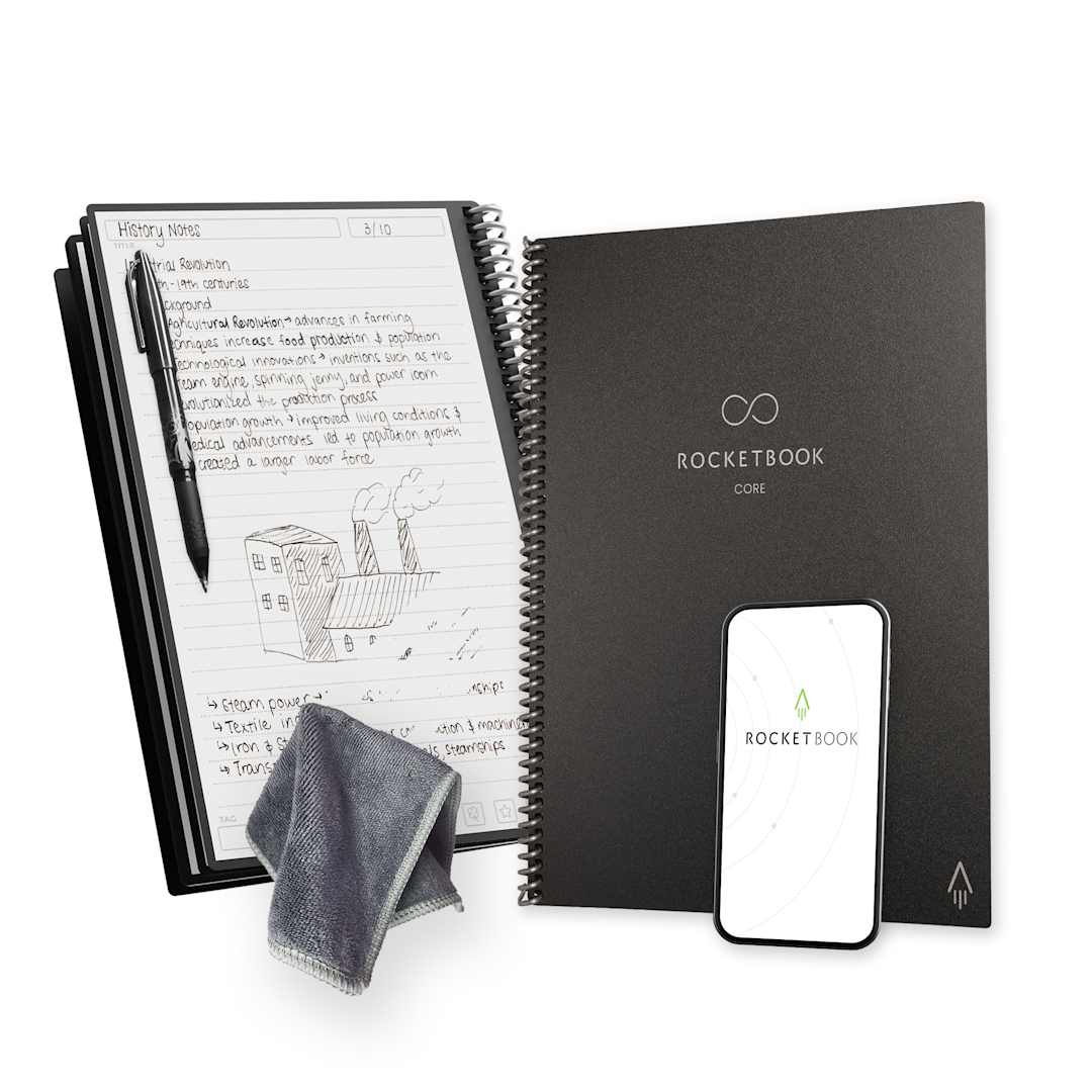 Rocketbook Rocketbook Core Letter Notebook Set - 0911-39 Black