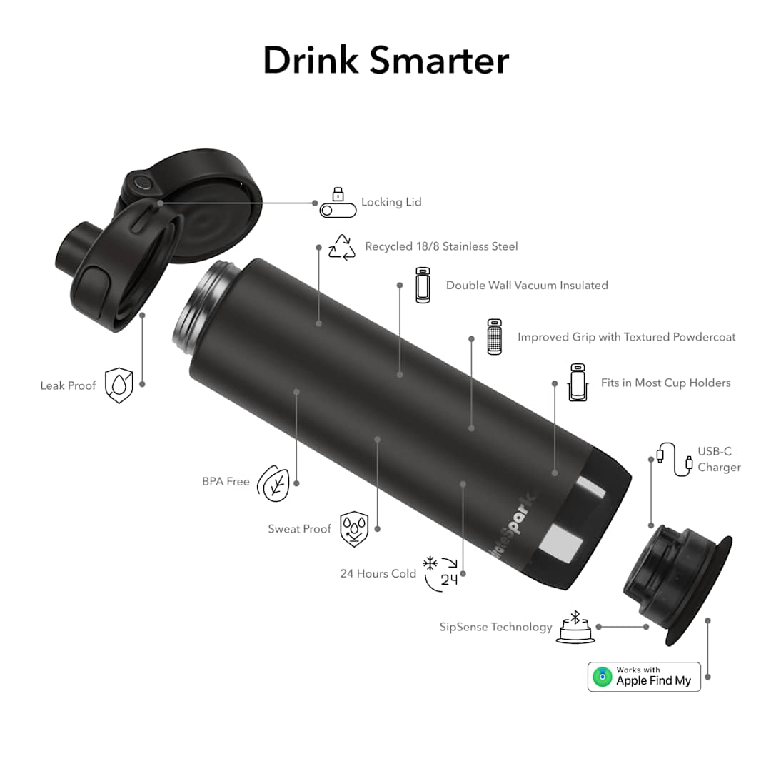 HidrateSpark HidrateSpark PRO 2 Chug 21oz - 1600-80 Black