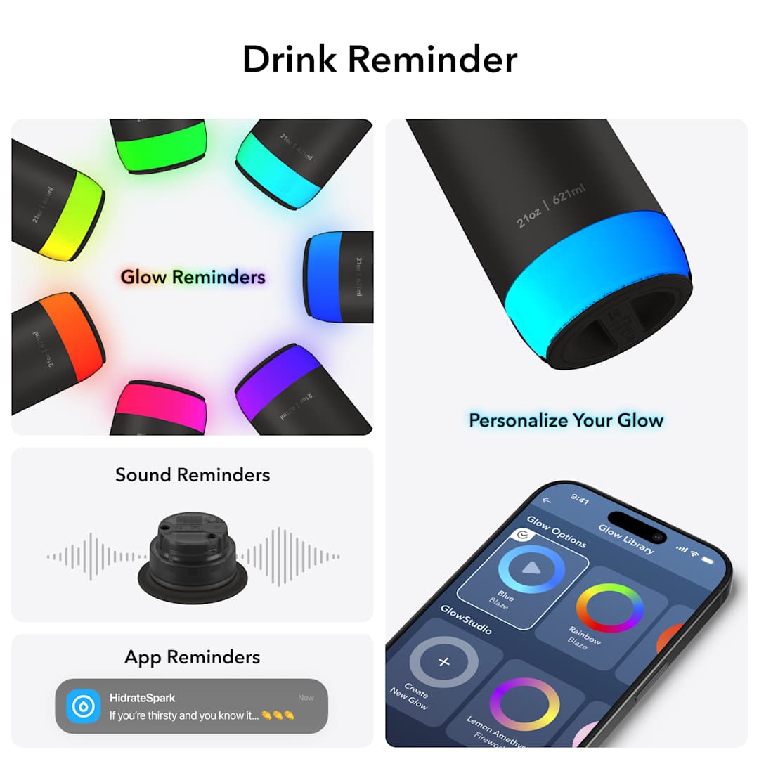 HidrateSpark HidrateSpark PRO 2 Chug 21oz - 1600-80 Black