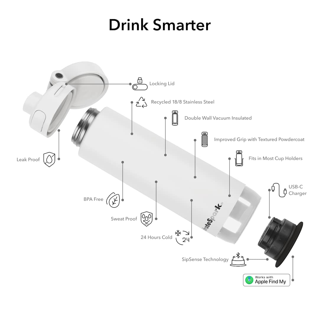 HidrateSpark HidrateSpark PRO 2 Chug 21oz - 1600-80 White