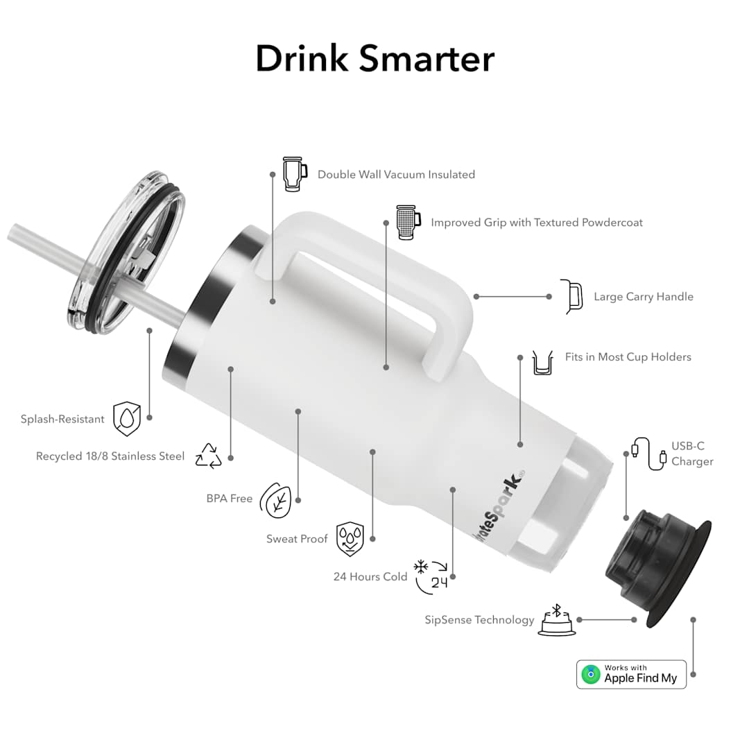 HidrateSpark HidrateSpark Pro 2 Tumbler 30oz - 1600-81 White