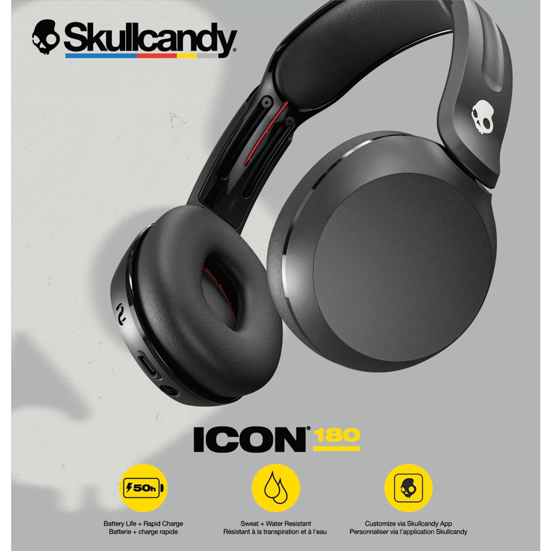 Skullcandy Skullcandy Icon 180 Bluetooth Headphones - 7196-34 Black