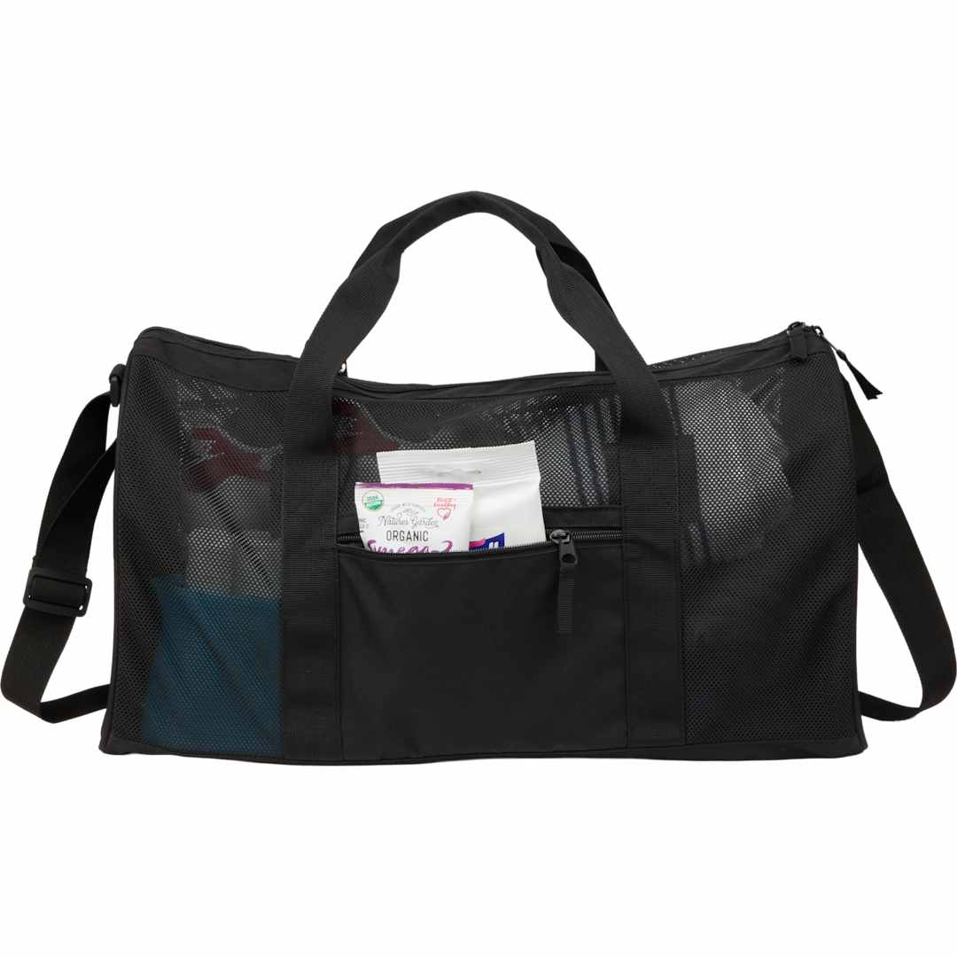 Mesh Recycled Duffle Bag - SM-8211 Black
