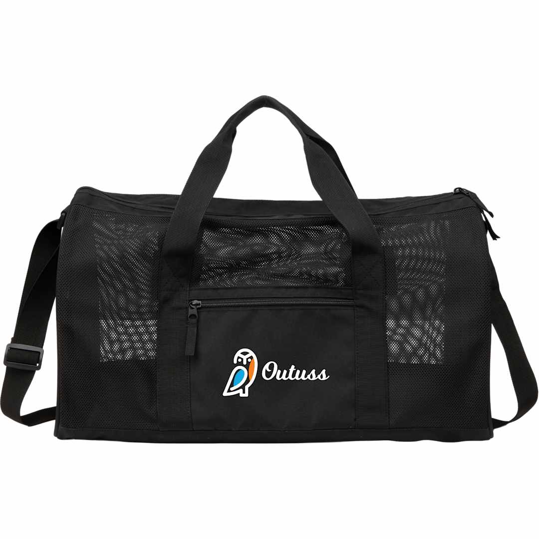 Mesh Recycled Duffle Bag - SM-8211 Black