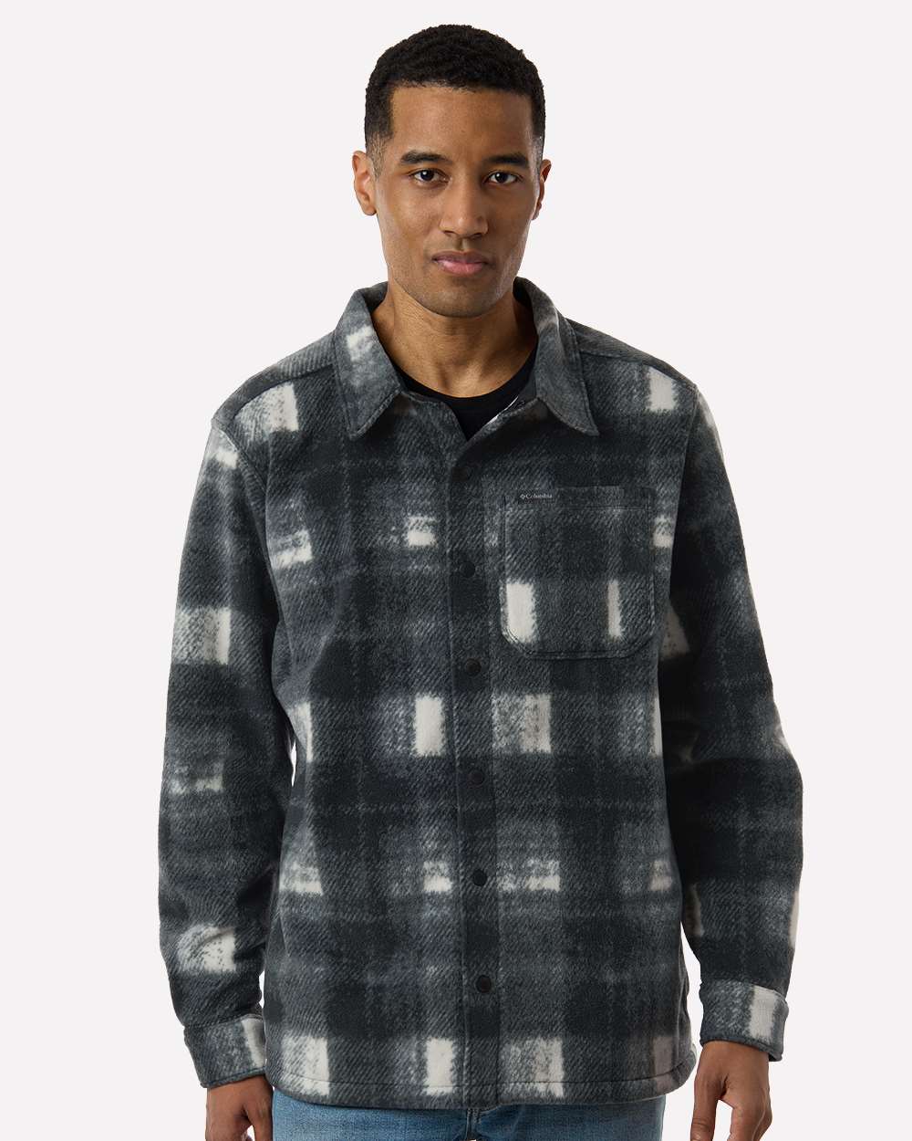 Columbia Men's Steens Mountain™ Printed Shirt Jacket II - 209769 Chalk Omblur