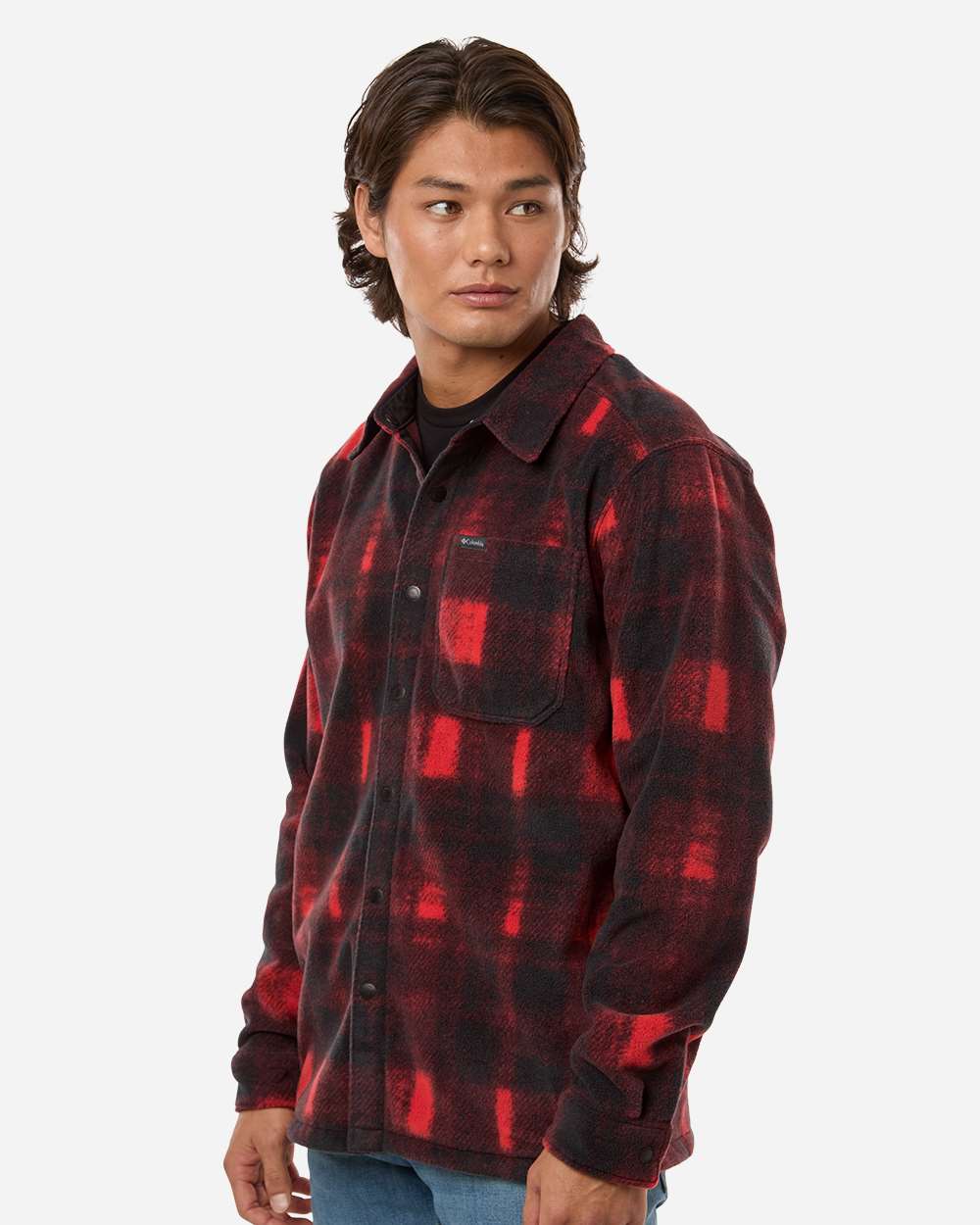 Columbia Men's Steens Mountain™ Printed Shirt Jacket II - 209769 Sail Red Omblur