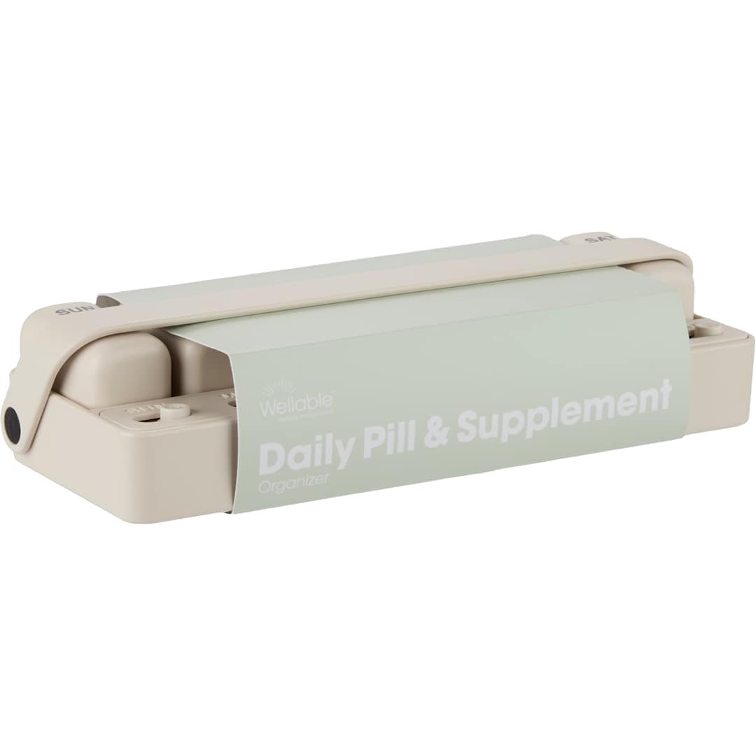Wellable Wellable™ Daily Pill and Supplement Organizer - 1415-09 White