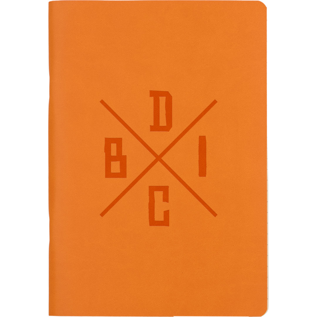 5.5” x 8” FSC ® Recycled Mano Slim Meeting Journal - 2900-61 Orange