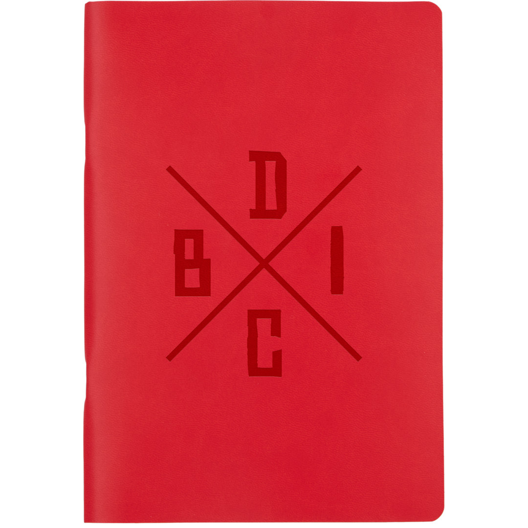 5.5” x 8” FSC ® Recycled Mano Slim Meeting Journal - 2900-61 Red